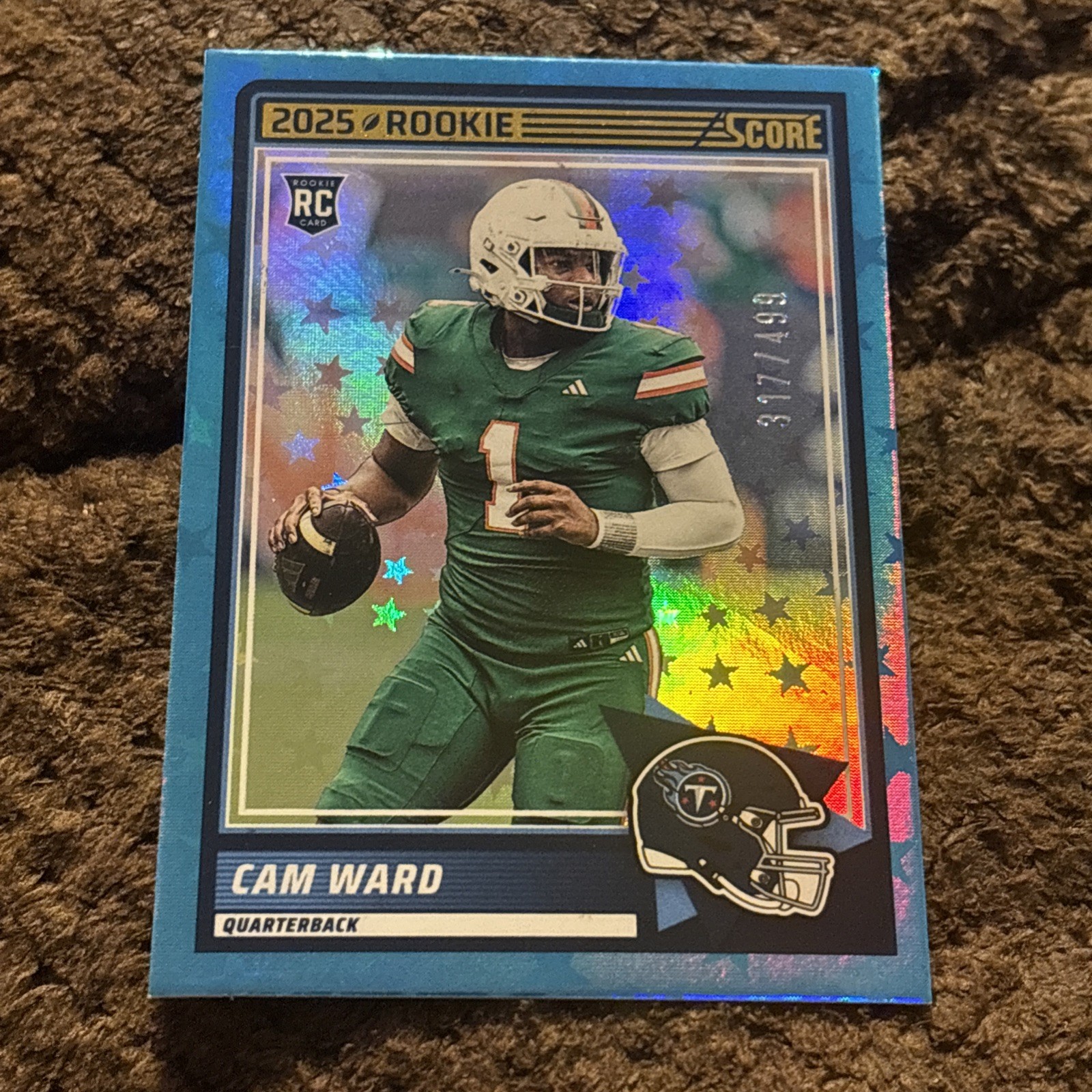 2025 Score - Rookies Cameron Ward #13 Stars /499 (RC)