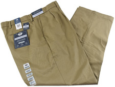 Dockers Men Signature Khaki Pant New 36 X 29 Beige Pleated Classic Fit Iron Free