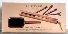 Kristin Ess Hair Signatur 3-in-1 Cermic Flat Iron Styling Set New in Open Box