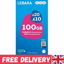 Mobile SIM Card: 100GB Data SIM Only Plan For £10, Half Price For First 3 , No