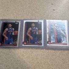 Topps Chrome NBA Cade Cunningham Card Lot 3 Basketball Detroit Pistons 2024-25