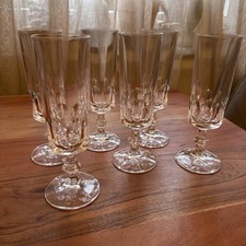6 Nachtmann Sektglas Serie Alexandra Bleikristall Hand-Cut Champagne Glass H18.5
