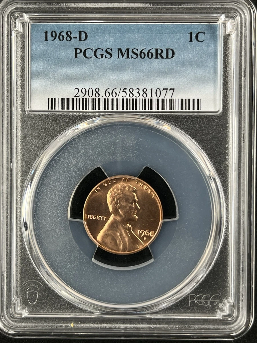 PCGS Certified MS 64 Graded 1968 Lincoln Memorial Small Cents