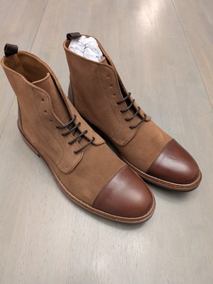 #ad Brand New TAFT Troy Boots in Cognac Leather And Suede Size 8.5 $189.99