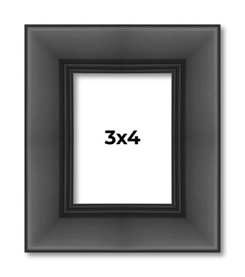 3x4 IN Frame Black Passaggi Solid Wood Picture Frame Width 1.5 Inches | Interior