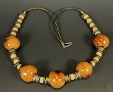 Very Fine North Africa African Tuareg Mixed Materials Necklace ca. 20th century