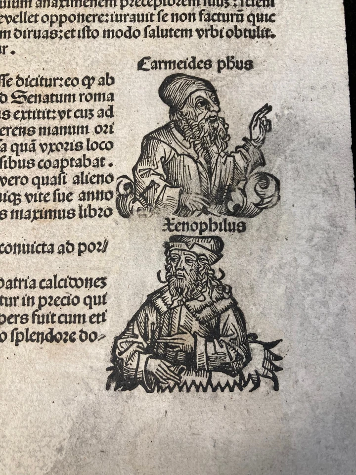1493 Nuremberg Chronicle Sheet Folio LXXVIII Latin Text Woodblock Illustrations - Image 4 of 4