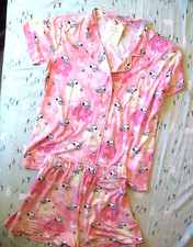 MUNKI MUNKI "SNOOPY PEANUTS" 2-PIECE Matching Women's Pajama Set - LARGE -Pink