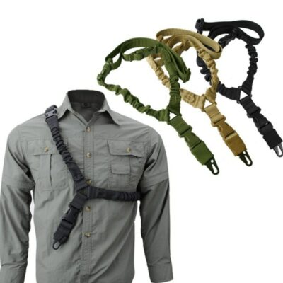 Bretelle Élastique Tactical 1 Point - Airsoft / Tir - Noir - MFH - Neuf