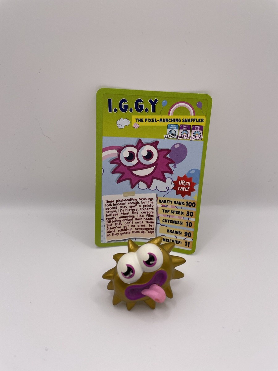 Moshi Monster Figure IGGY Limited Edition Gold Ultra Rare & Card | eBay UK