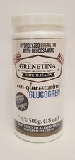 Hydrolized Grenetin Grenetina Hidrolizada Glucosamina y Omega 3,6 y 9 500 Grs