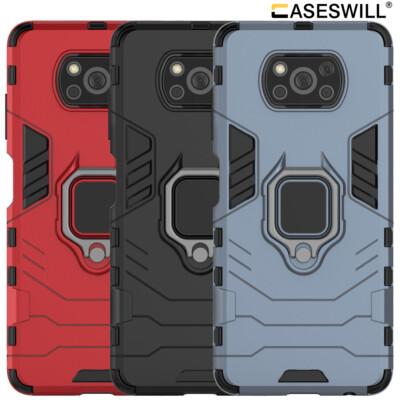 For Xiaomi Poco X3 X3 NFC X3 Pro Case Rugged Back Ring Holder Stand  Cover