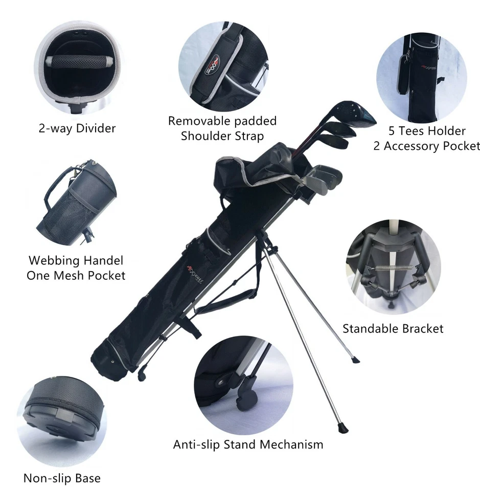 C4 A99 Golf Range Sunday Lápiz Bolsa de Transporte Club Cubierta Superior Extraíble con Soporte Foto 4 de 4