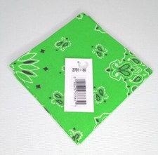 Green Cotton Paisley Bandanna 22"X22" New With Tags