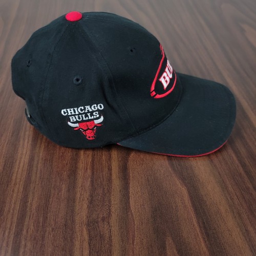 Vintage Chicago Bulls Hat Cap Mens Black Red NBA Basketball Annco Strapback - Picture 4 of 14