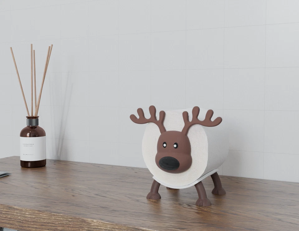Lustiger Rentier-Toilettenpapierhalter – Nachhaltiger Hingucker fürs Bad! - Bild 3 von 3