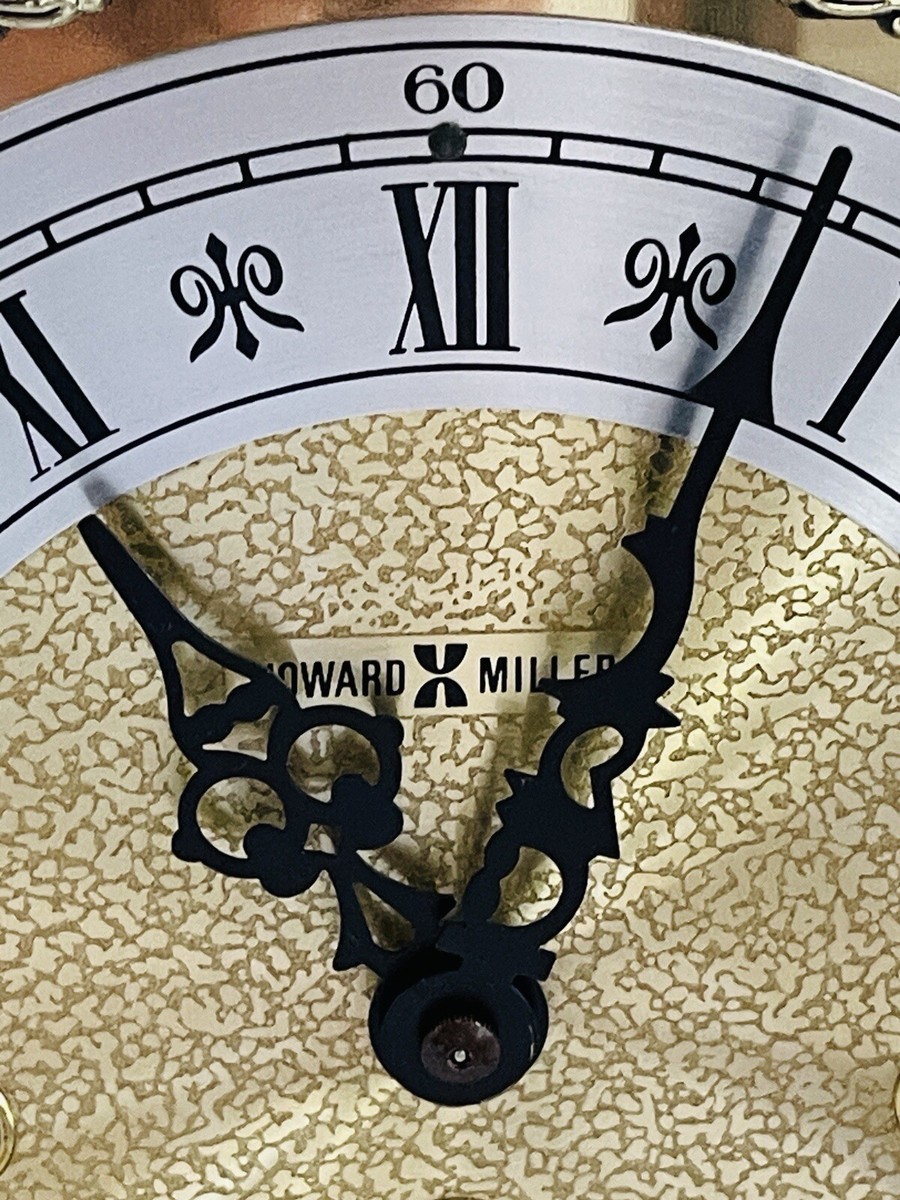 Howard Miller 1970s Graham Bracket Key Wound Mantel Clock 612-437