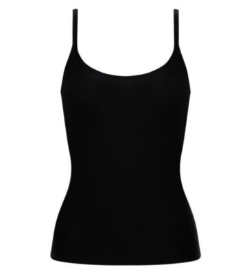 Chantelle Soft Stretch Tank Top Gr. M/L Unterhemd Laser cut Nahtlos Schwarz