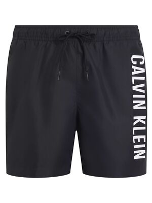 Calvin Klein Herren Badehose Badeshort Medium Drawstring Schwarz