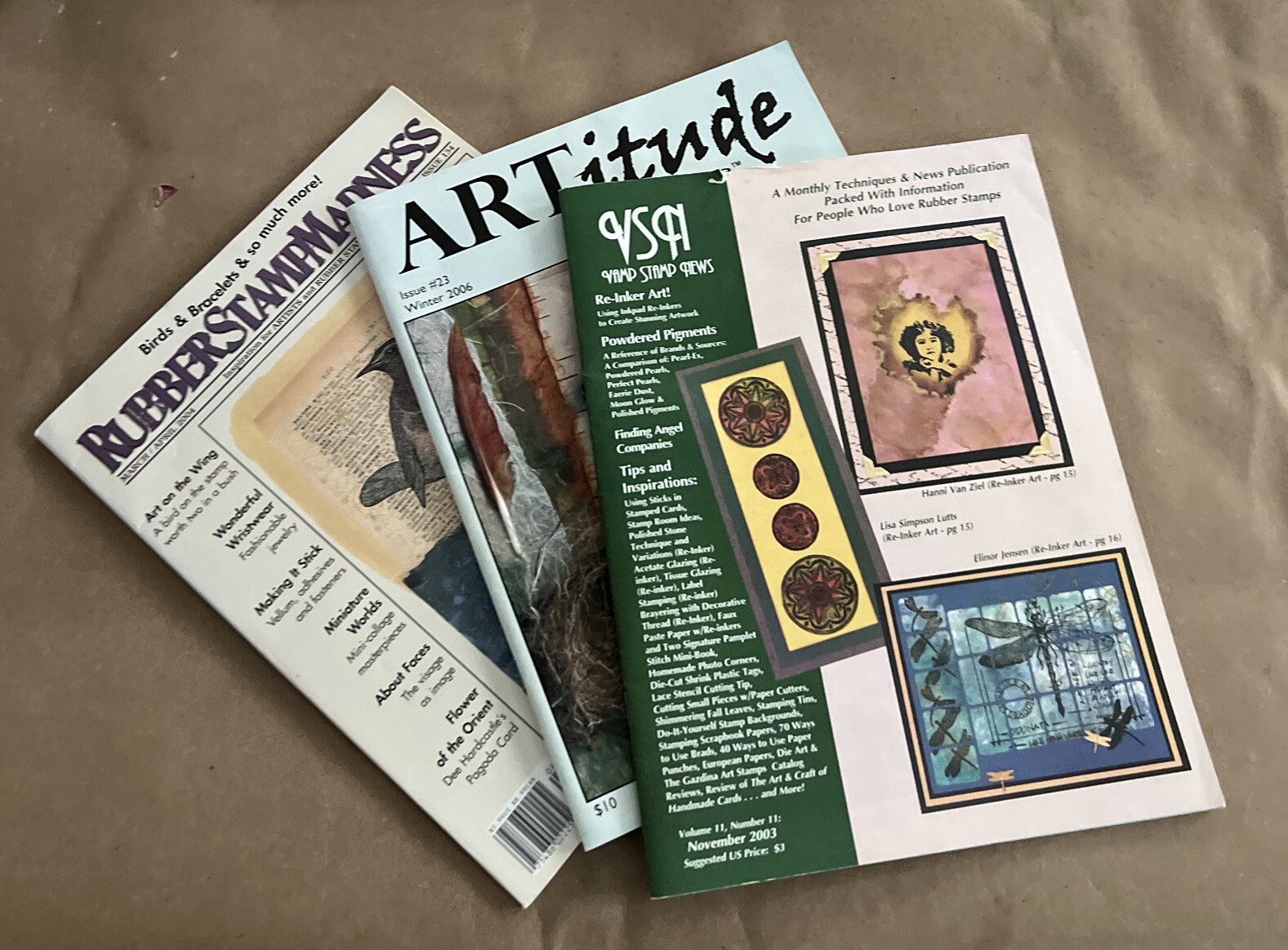 Craft Magazine Lot of 3 Rubber Stamp Madness Artitude Zine VSN Vamp Stamp News eBay