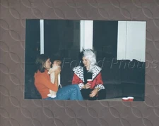 Found COLOR Photograph Original Woman dressed as Creuella Girl holds baby D-103