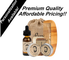 Beard Care Kit - Beard Oil - Beard Balm - Beard Wax - Soap - Wood Beard Comb