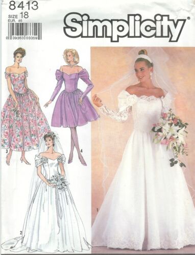 Simplicity 8413 Misses' Brides' and Bridesmaids' Dreses  Sewing Pattern - 第 1/2 張圖片