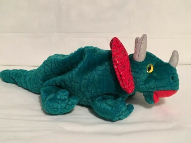 HORNSLY 2000 Ty Beanie Babie 9in Triceratops Dinosaur 3up Boys Girls 4345 for sale online 