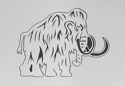 Schablone für Wände-Airbrush-Basteln-Vintage-Chic-Tier-Elefant-Mamut # 1611