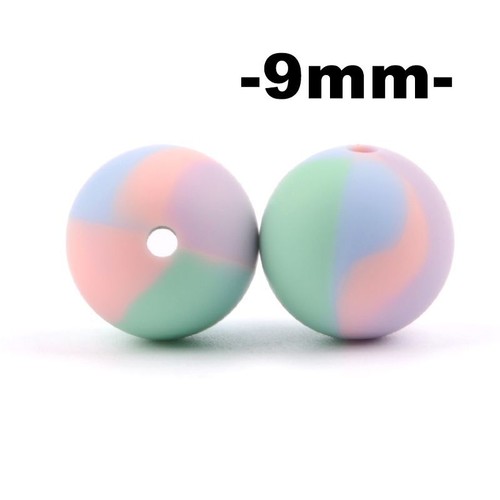 Round Loose Beads -9MM Silicone DIY Necklace Bead BPA Free Accessory 100PCS/Lot - Picture 34 of 44