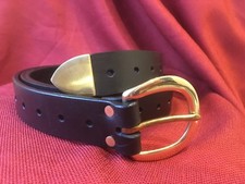 1.5" Wide Black Medieval Buckle Belt - Medieval SCA LARP Cosplay Faire Pirate