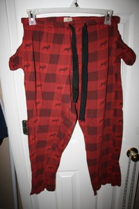 Canyon Pajama Pants Unisex Reindeer Plaid Size M