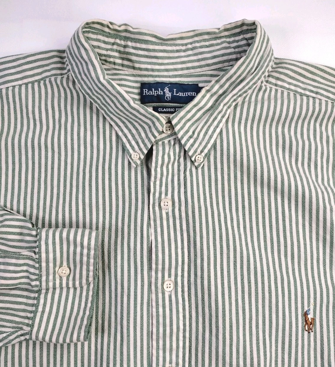 4XB Polo Ralph Lauren Long Sleeve Button Down Striped Oxford Classic Fit Shirt