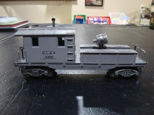 Vintage Lionel # 2420 Work Caboose Dark Frame w/ Sans Serif RS Lettering Scarce