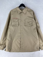 Boy Scouts of America Uniform Shirt Adult Men's XL Tan Long Sleeve Poly Cotton