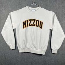 Vintage Missouri Tigers Sweatshirt Mens Small White NCAA College Champion Mizzou