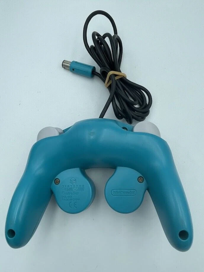 Nintendo Gamecube Emerald Blue Controller official authentic DOL-003 wired NGC - Image 2 of 3