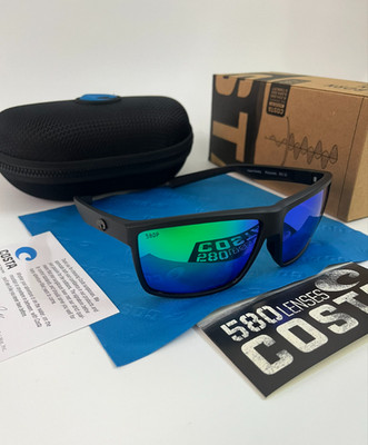 COSTA polarized - Matte Black Frame W/Green Polarized lens 580p