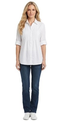 LONG BLUSE WEISS MIT PERLEN GR. 44 0213617928