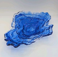 Abstract Blown Art Glass MCM Oyster Design Co...
