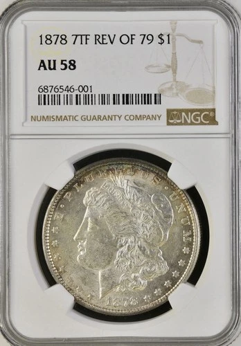 1878 7TF Rev 79 Morgan Dollar NGC AU-58