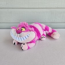 Disney Store Cheshire Cat Plush 16" Alice In Wonderland Pink Medallion