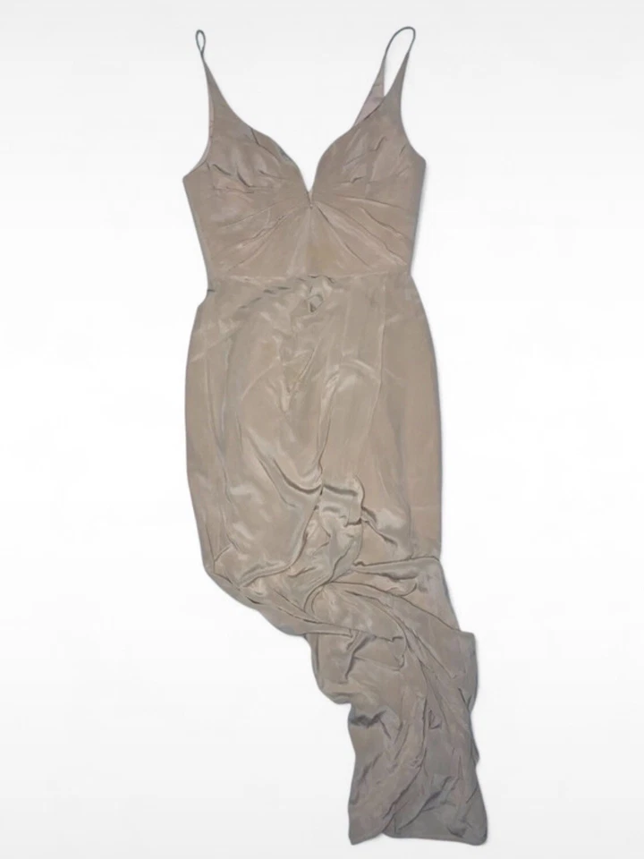 Robe Zimmermann Cocktail Drapée rose à col plongeant en Soie - Taille S - Photo 3/4