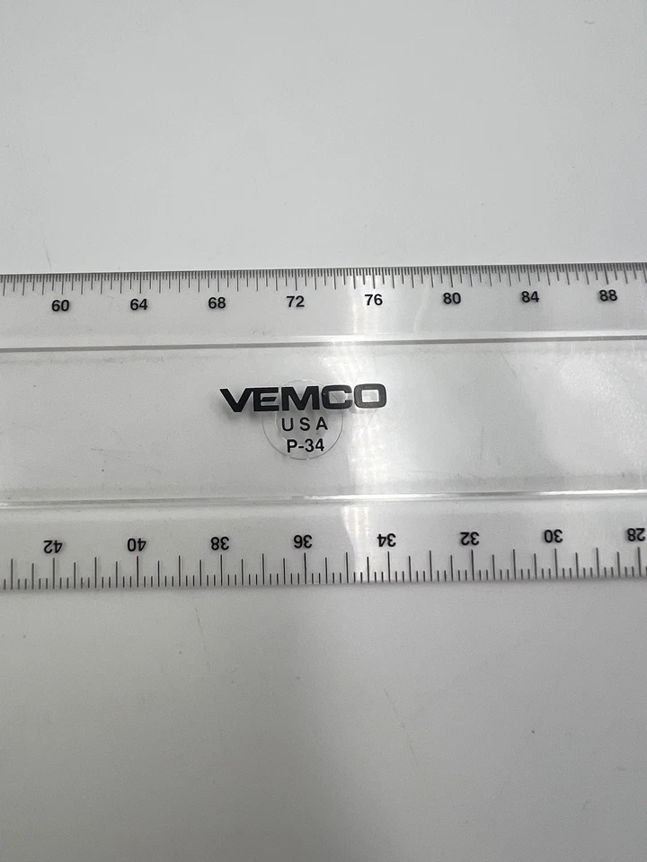 Vintage Vemco Drafting Machine Scale P-34 18" Made in USA Original Box - Image 2 of 4
