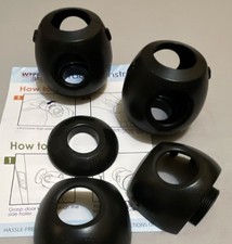 3pc Wappa Baby Safety Door Knob Covers Set Black Child Proof Protectors for Home