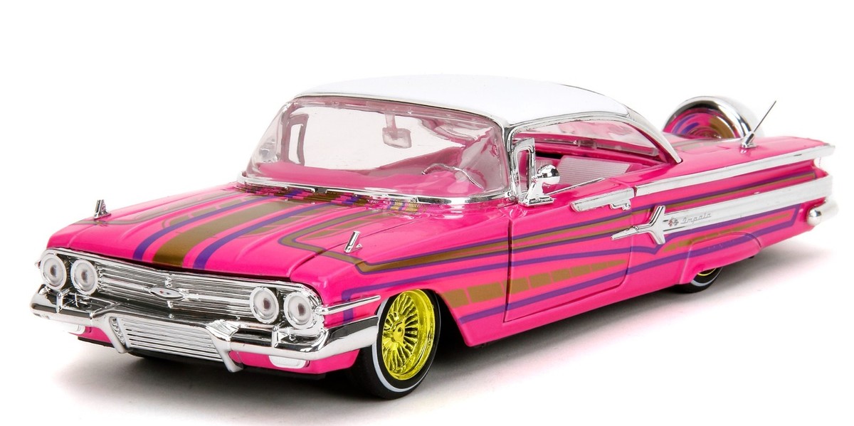 Jada Toys 1960 Chevrolet Impala ピンク新品未開封 JADA TOYS, CHEVROLET IMPALA 1960 Rosa – PINK SLIPS, 1/24, JAD35984