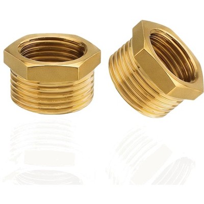 Messing Reduzierstück G1 auf G1/2 2 Stück Rohrverschraubung Heizungsrohr Fitting