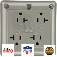 Leviton 20A, 125V, Industrial Series Extra Heavy Duty Grade, 4-In-1 Receptacle,
