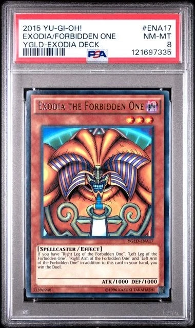 SET 5 2015 Yu-Gi-Oh YGLD Exodia Deck ENA 17 18 19 20 21 ALL GRADED PSA  8 7 - Image 3 of 4