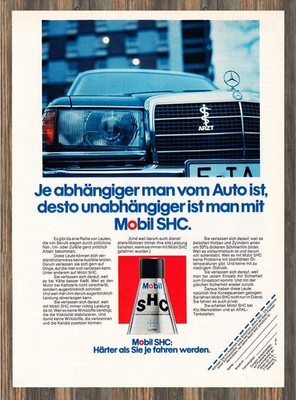 Mobil SHC-Mercedes W116-Advertising Original Advertising 1974
